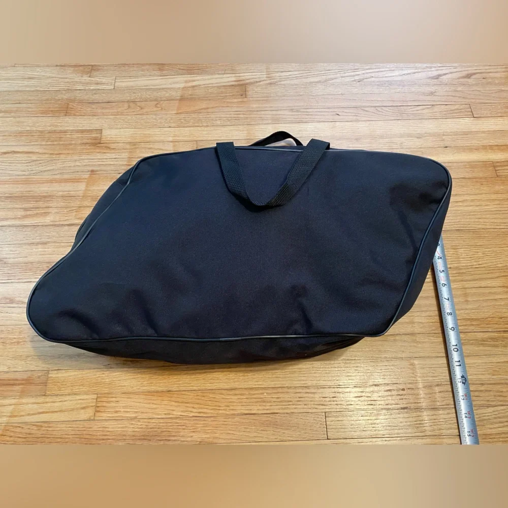 Harley Davidson Asymmetrical Black Duffle Bag Riding Bag 22 x 10 x 6 Zip Canvas
